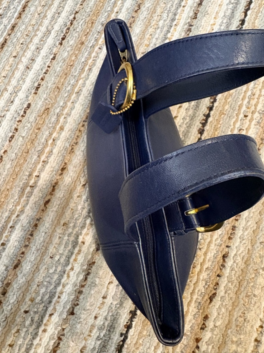 1997 Coach Waverly Satchel 4133 • Midnight Navy • USA Vintage - Picture 9 of 16
